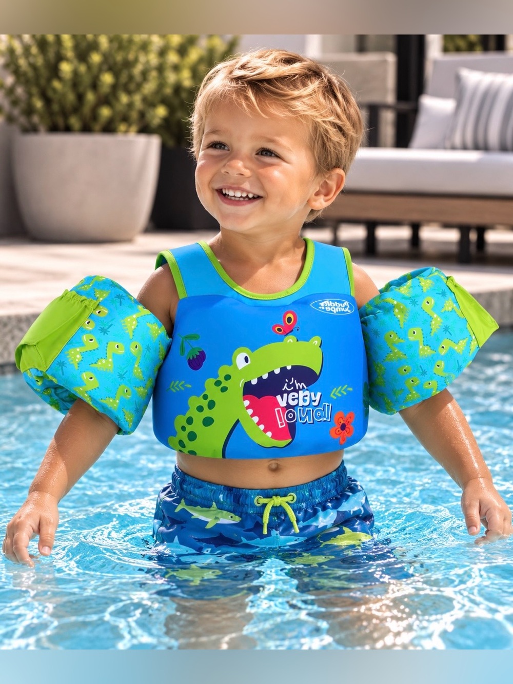 Aeocoo Dino Floaties Toddler Swim Vest - Toddler Floaties Baby Swim Float